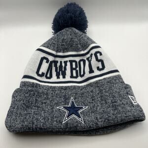 Dallas Cowboys Adult Puff Winter Knit Cap/Beanie New Era - One Size Fits Most